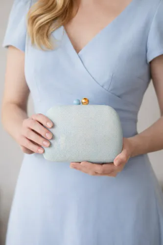 Clutch Bolsa de Festa - Bolsa de Mão - Azul Serenity Rosa ou Lilás
