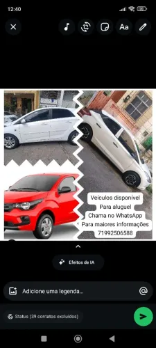 Aluguel de carro para aplicativo 