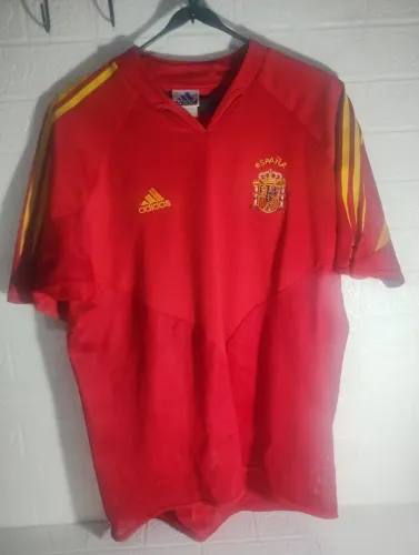 Camisa Espanha 2004 Original Adidas Época Eurocopa - Lucas #8 (Tam. G)