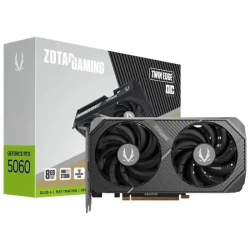 Placa de Vídeo Zotac GeForce RTX5060 Twin Edge OC 8GB GDDR7 PCI-Express - Lacrado na caixa