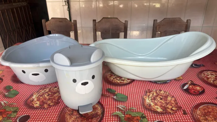 Kit banheira lixeira e bacia