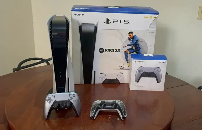 ? VENDO PS5 COM LEITOR + 2 CONTROLES + JOGOS