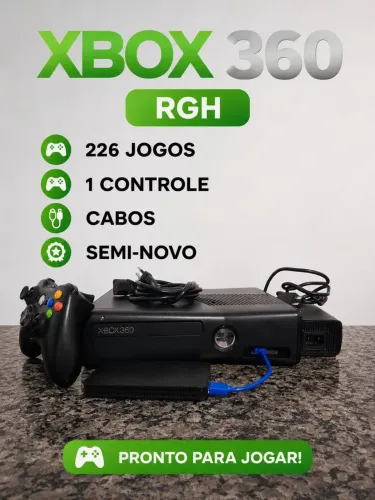 Xbox 360 com 226 jogos