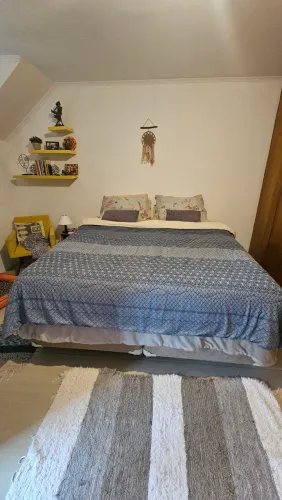 Cama King com base+capa+jogo lençóis