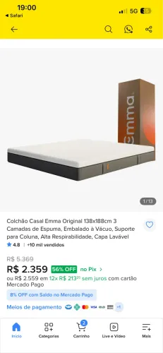 Colchão EMMA ORIGINAL nunca usado