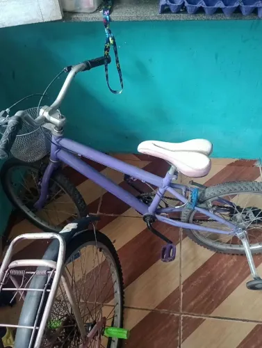 Bicicleta roxa aro 16