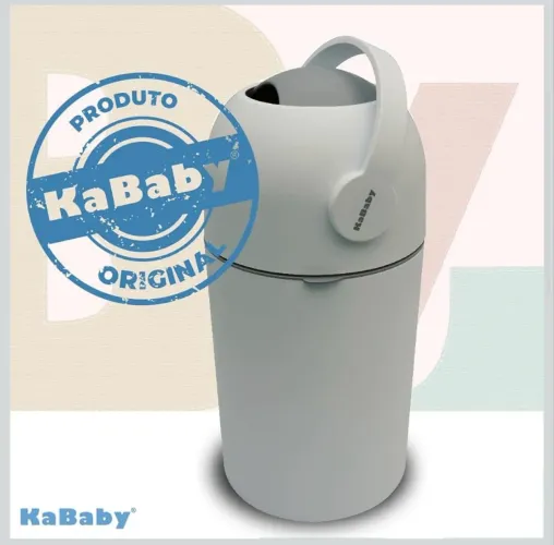 Lixeira Mágica Antiodor para fraldas Sistema de vedação Branco KaBaby