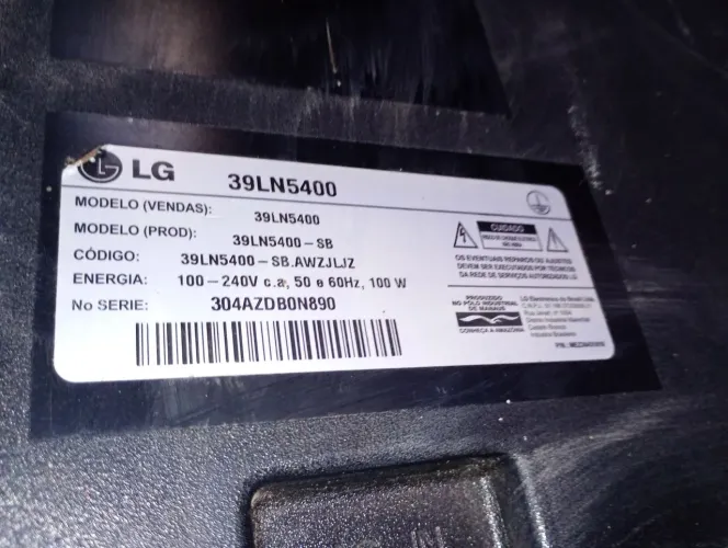 Vendo TV LG 39 LN5400