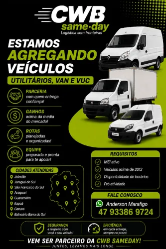 Agregamos Utilitários, Vans e VUC