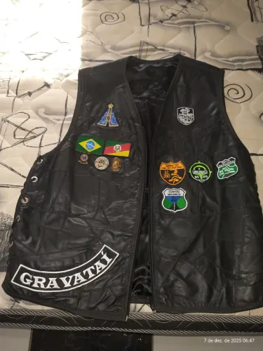 2 Coletes em couro custom para motoqueiro