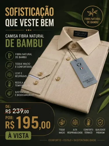 CAMISA FIBRA DE BAMBU CORES PROMOÇÃO