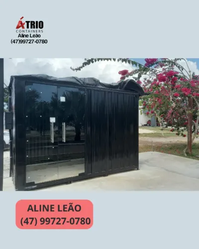 Container escritorio Modular Aço 100% Galv. Penha SC - Reforço Cadeado Gancho