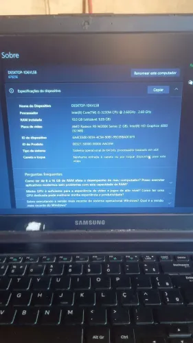 Notebook Samsung Ativ Book 6 15,6 polegadas