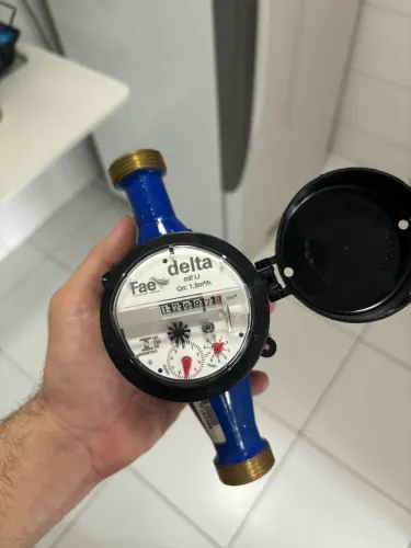 Hidrômetro FAE Delta 1,5m³/h Completo com Lacre