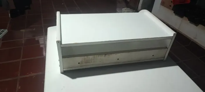 Suporte/Nicho para Micro-ondas em MDF Branco - Ótimo Estado