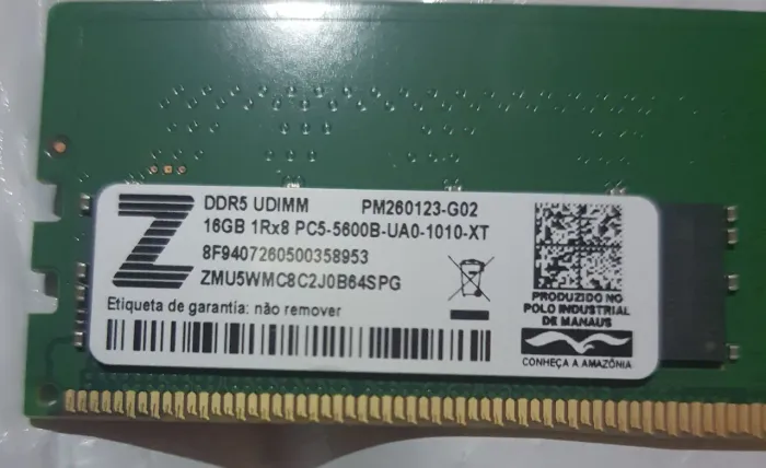 Memoria RAM DDR5 32GB 2x 16GB 5600MHz Smart Zilia
