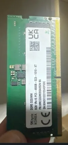Memória RAM 8gb ddr5 para Notebook