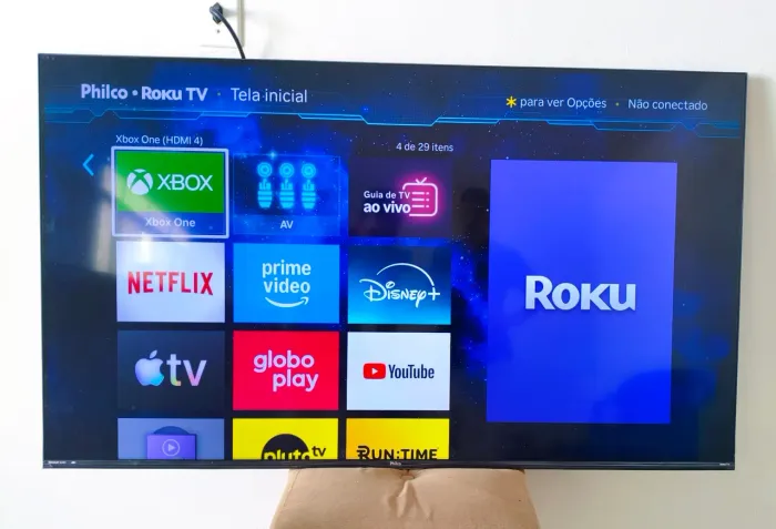Tv 58 Smart Roku 4K - Passo Cartão e Pego tv Menor no negócio 