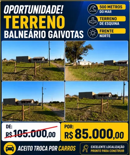Terreno balneário gaivotas