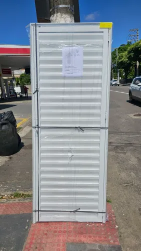 FÁBRICA - PORTA DE ALUMÍNIO BRANCO VENEZIANA 60CM, 70CM OU 80CM