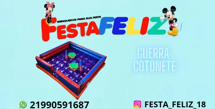 LOCAÇÃO DE GUERRA DE COTONETE INFLÁVEL