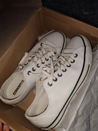 Tênis original ALL star de couro branco 