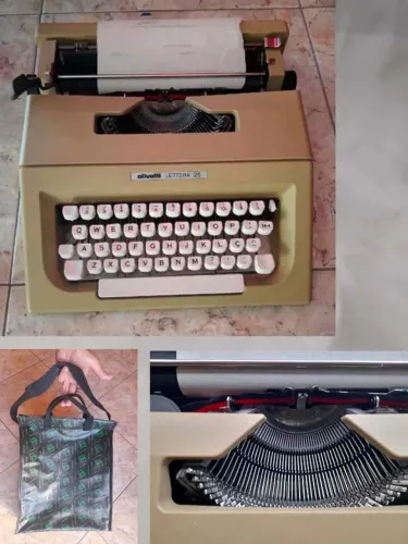  Máquina de escrever Olivetti Lettera 25 - Tecla "1" não funciona - Leia a descrição