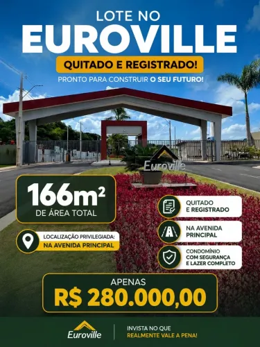 Lote no condomínio Euroville