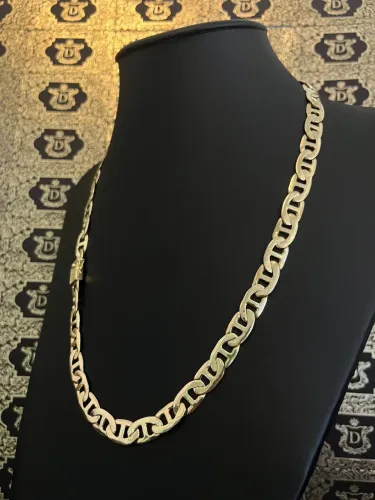 Corrente Mariner Italiana em Ouro 18k 750
