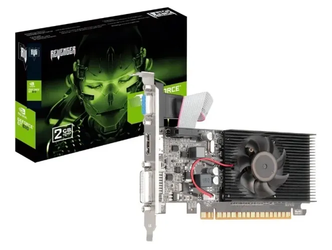 Placa De Vídeo Nvidia Ge Force Gt610 2gb Ddr3 Hdmi Vga Dvi