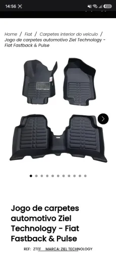 Jogo tapetes ZIEL TECHNOLOGY para Fiat Pulse e Fastback + tapete porta malas Fiat Pulse"