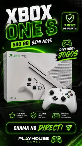 Xbox One S lotado de jogos com garantia