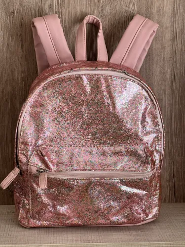 Mochila Infantil Rosa Glitter Renner Accessories