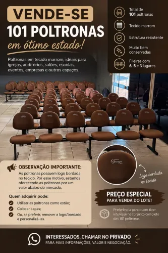 Poltronas em tecido marrom, em ótimo estado de conservação!