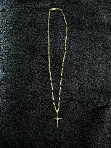 CORRENTE TIJOLINHO - BANHADO A OURO 18K