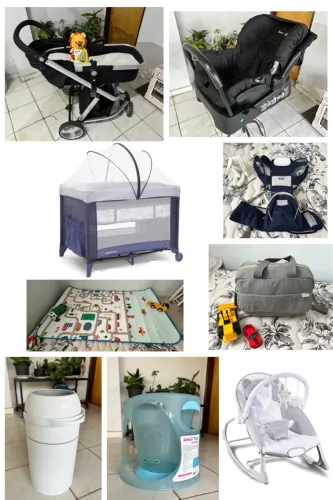 Kit Enxoval Completo: Carrinho Safety 1st + Berço Cosco + Cadeira Maxi Baby + Acessórios