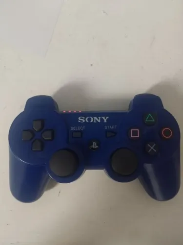 Controle Playstation 3 azul ( botão Ps meio emperrado)
