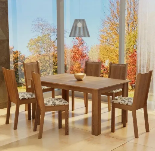 Conjunto Sala de Jantar com 6 Cadeiras
