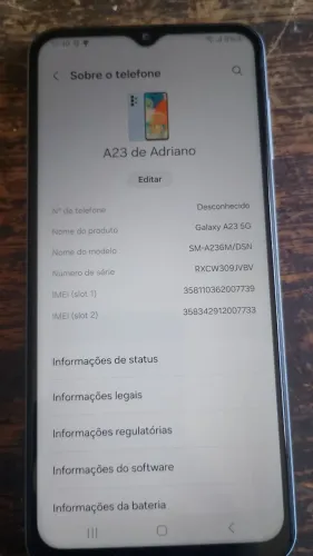Galaxy A23 5G/ 128g bateria 5000MAh