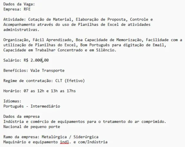 Auxiliar Administrativo