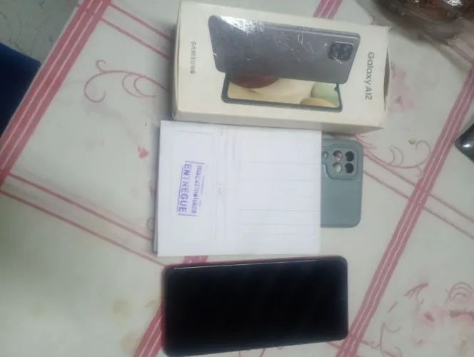 Samsung Galaxy a12 com caixa e nota fiscal aceito cartão