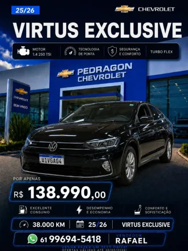Volkswagen Virtus Exclusive 250tsi 1.4 Flex 16V AUT 2026