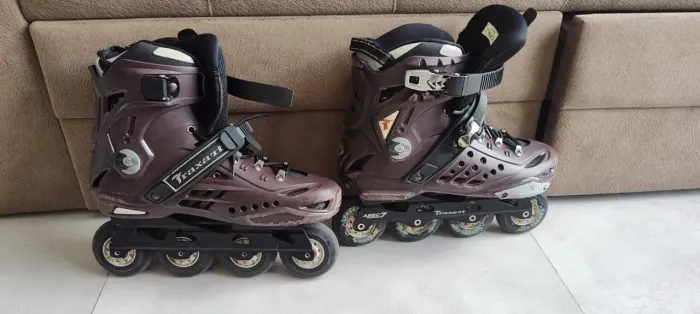 Patins traxart freedom 42/43 + cotoveleira e joelheira