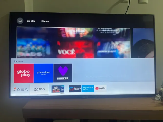 Tv led 50 polegadas Samsung 4k 300 canais gratuitos