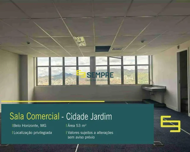 Sala comercial para locação na Cidade Jardim em Belo Horizonte