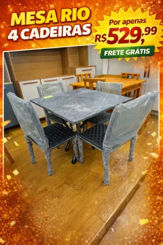 Mesa 4 cadeiras NOVA frete grátis Uberlândia 