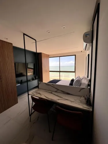 Flats mobiliados beira mar de Cabedelo | 24m² | R$378Mil