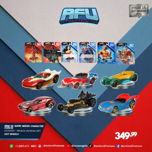 Hot Wheels DC Super Heroes Character Cars Wave Rara completa