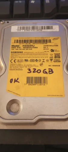 Hard Disk Samsung 3.5 320GB Desktop Mosca Branca