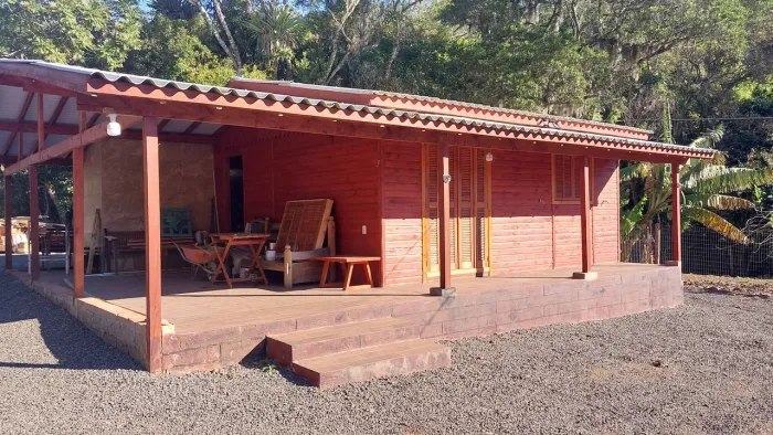 Casa de madeira nova.